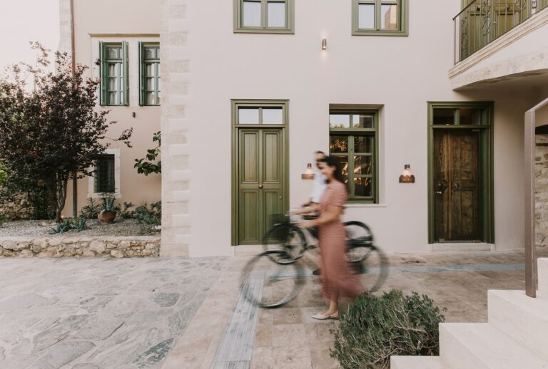 Architect Chiara Armando + POLYERGO transformed a historic Ottoman & Venetian building into a refined boutique hotel in Crete