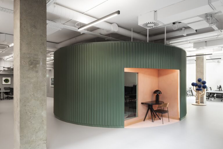 Black Kite’s London office is an uplifting space defined by colour and geometrical forms