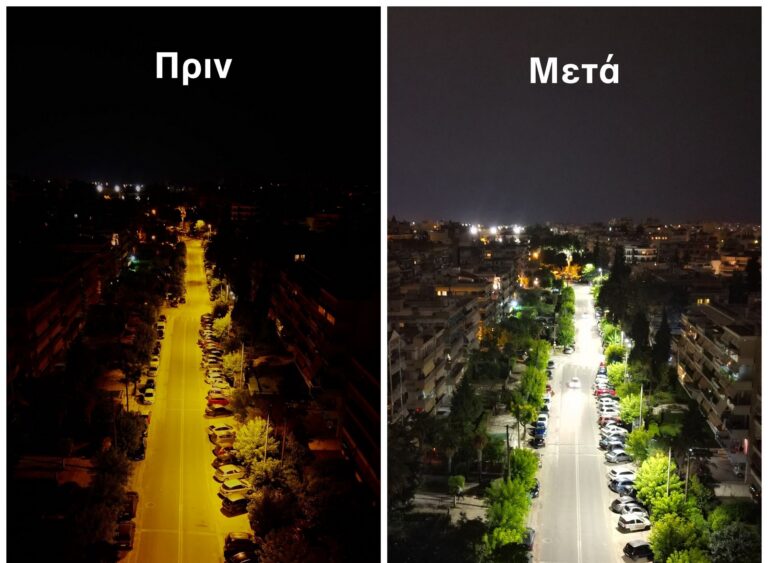 Οι δρόμοι της Θεσσαλονίκης γίνονται ακόμα πιο φωτεινοί με νέα φώτα led