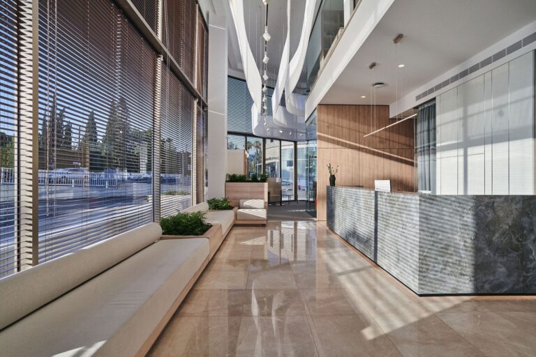 ZIKZAK Architects bring a warm and relaxed aesthetic to this law firm office interior in Limassol, Cyprus