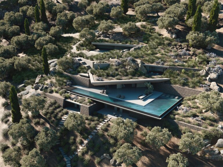 Villa V: Ένα αληθινό κομψοτέχνημα αρχιτεκτονικής που δεσπόζει σε μια απότομη βραχώδη πλαγιά της Κέρκυρας
