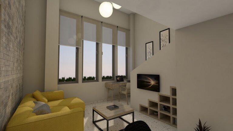 Δυο νεανικά loft στο κέντρο της Λάρισας – Φωτεινά, άνετα και σύγχρονα, με industrial στοιχεία και γήινες αποχρώσεις