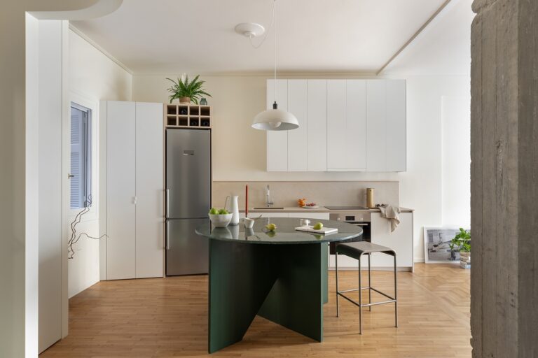 Studio Thanasis transforms this dark apartment in Kolonaki into a quality living space using natural daylight