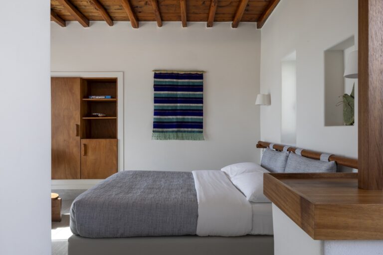 Vilma Agrafioti Architects maintain the timeless charm of Mykonos Beach Hotel with a clean, modern aesthetic